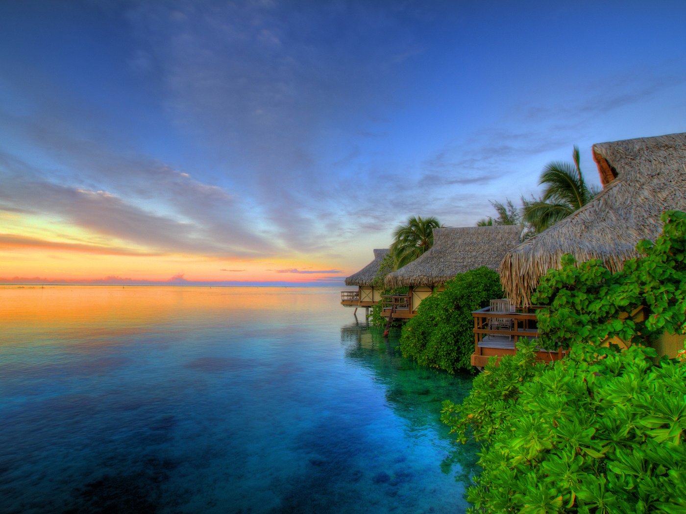 Обои закат, домик, таити, the island of moorea, sunset, house, tahiti разрешение 2560x1600 Загрузить