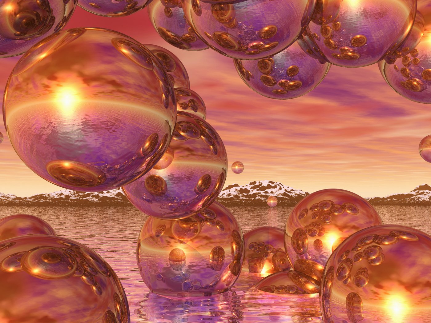 Обои шары, пузыри, шарики, сфера, 3d графика, balls, bubbles, sphere, 3d graphics разрешение 1920x1200 Загрузить