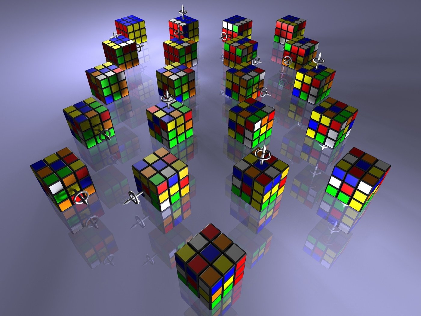 Обои кубики рубика, rubik's cubes разрешение 1920x1440 Загрузить