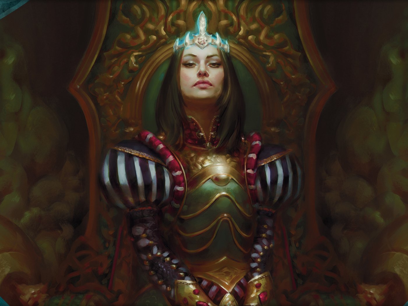 Обои арт, magic the gathering, mtg, queen marchesa, conspiracy take the crown, kieran yanner, art разрешение 2560x1600 Загрузить