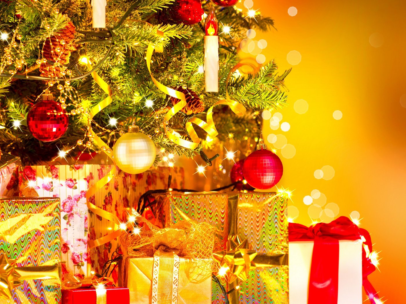 Обои новый год, шары, подарки, ель, игрушки, рождество, new year, balls, gifts, spruce, toys, christmas разрешение 1920x1200 Загрузить