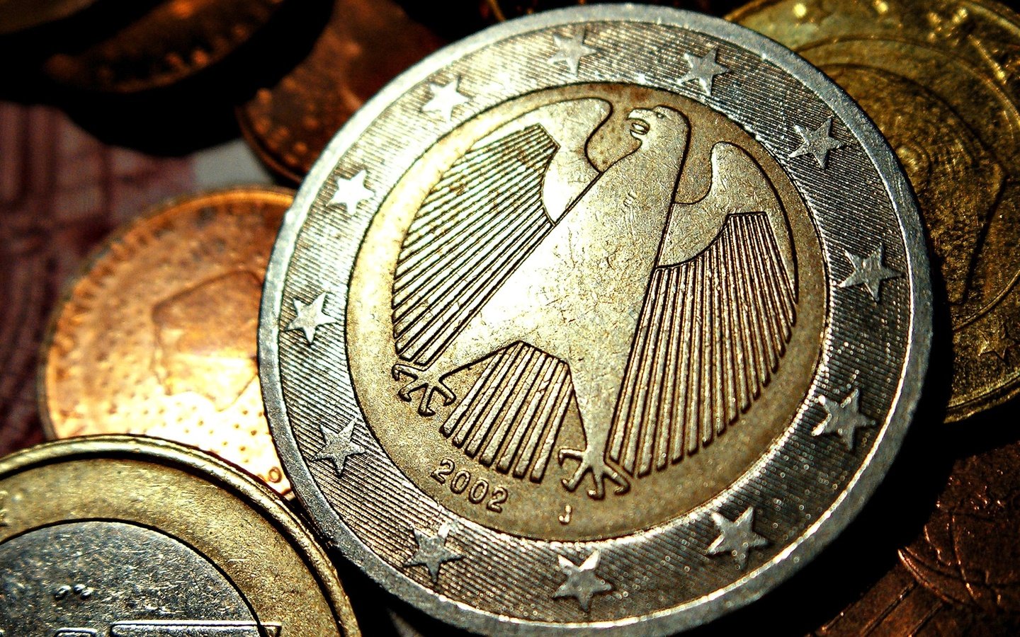 Обои деньги, монеты, евро, немецкая, money, coins, euro, german разрешение 1920x1440 Загрузить