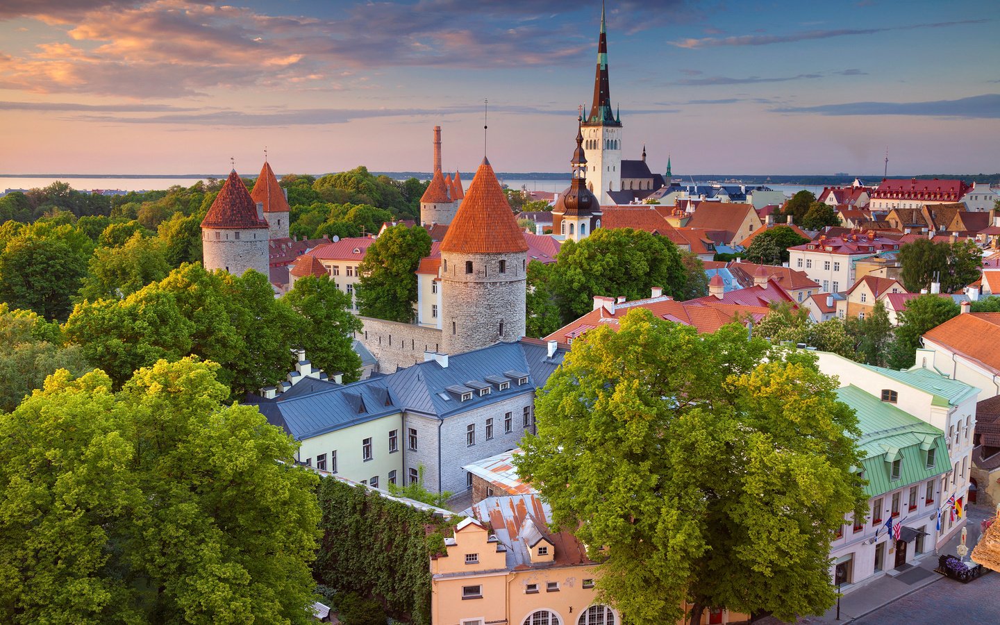 Обои панорама, город, дома, здания, эстония, таллин, таллинн, panorama, the city, home, building, estonia, tallinn разрешение 2048x1365 Загрузить