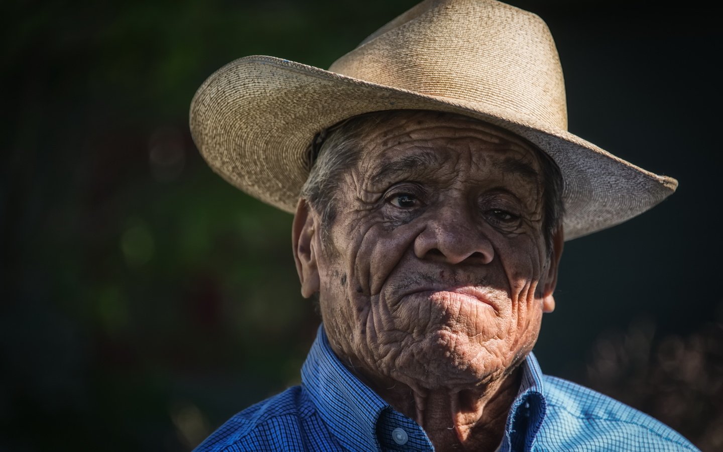 Обои портрет, взгляд, лицо, мужчина, шляпа, старик, морщины, portrait, look, face, male, hat, the old man, wrinkles разрешение 2560x1709 Загрузить