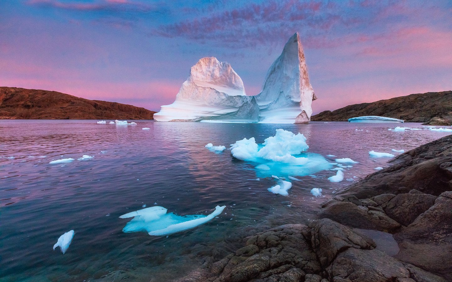 Обои пейзаж, айсберг, льды, landscape, iceberg, ice разрешение 1920x1200 Загрузить