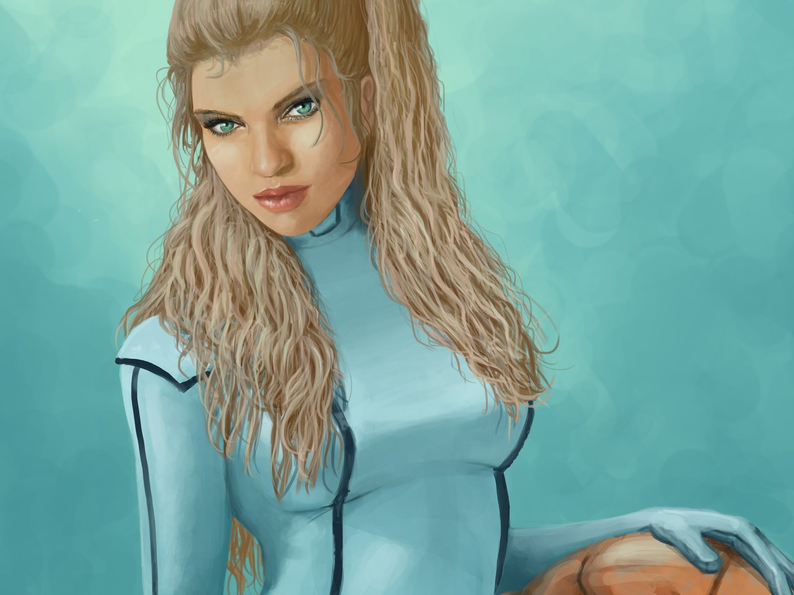 Обои арт, девушка, фантастика, игра, костюм, зеленые глаза, samus aran, art, girl, fiction, the game, costume, green eyes разрешение 5892x3884 Загрузить