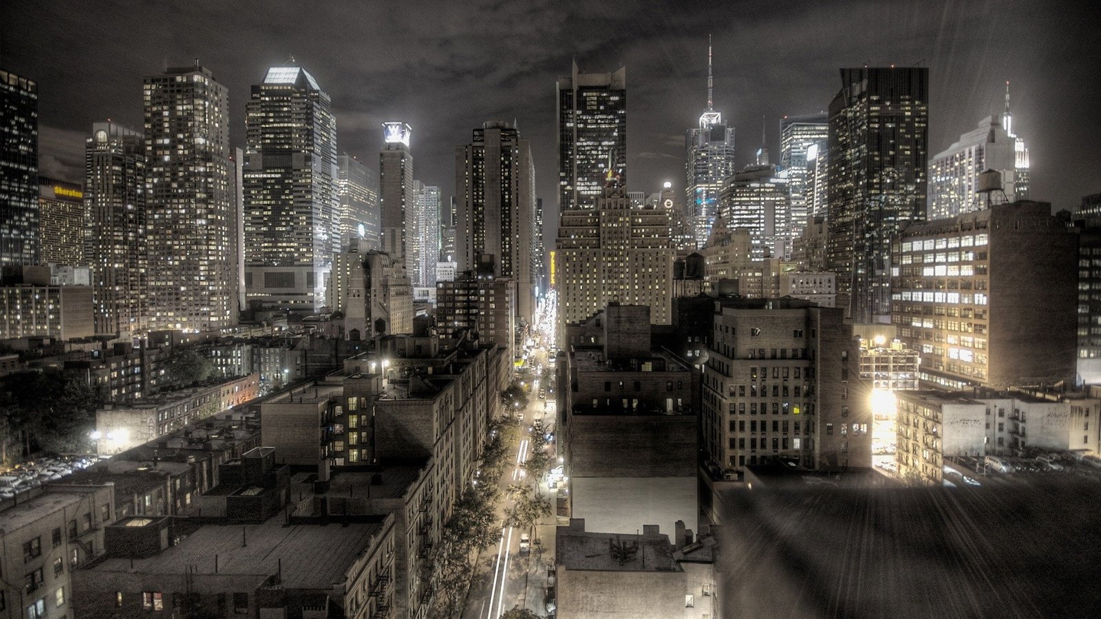 Обои архитектура, ночь, здания, огни, новый, города, йорк, вид сверху, город, небоскребы, мегаполис, нью-йорк, architecture, night, building, lights, new, city, york, the view from the top, the city, skyscrapers, megapolis, new york разрешение 1920x1200 Загрузить