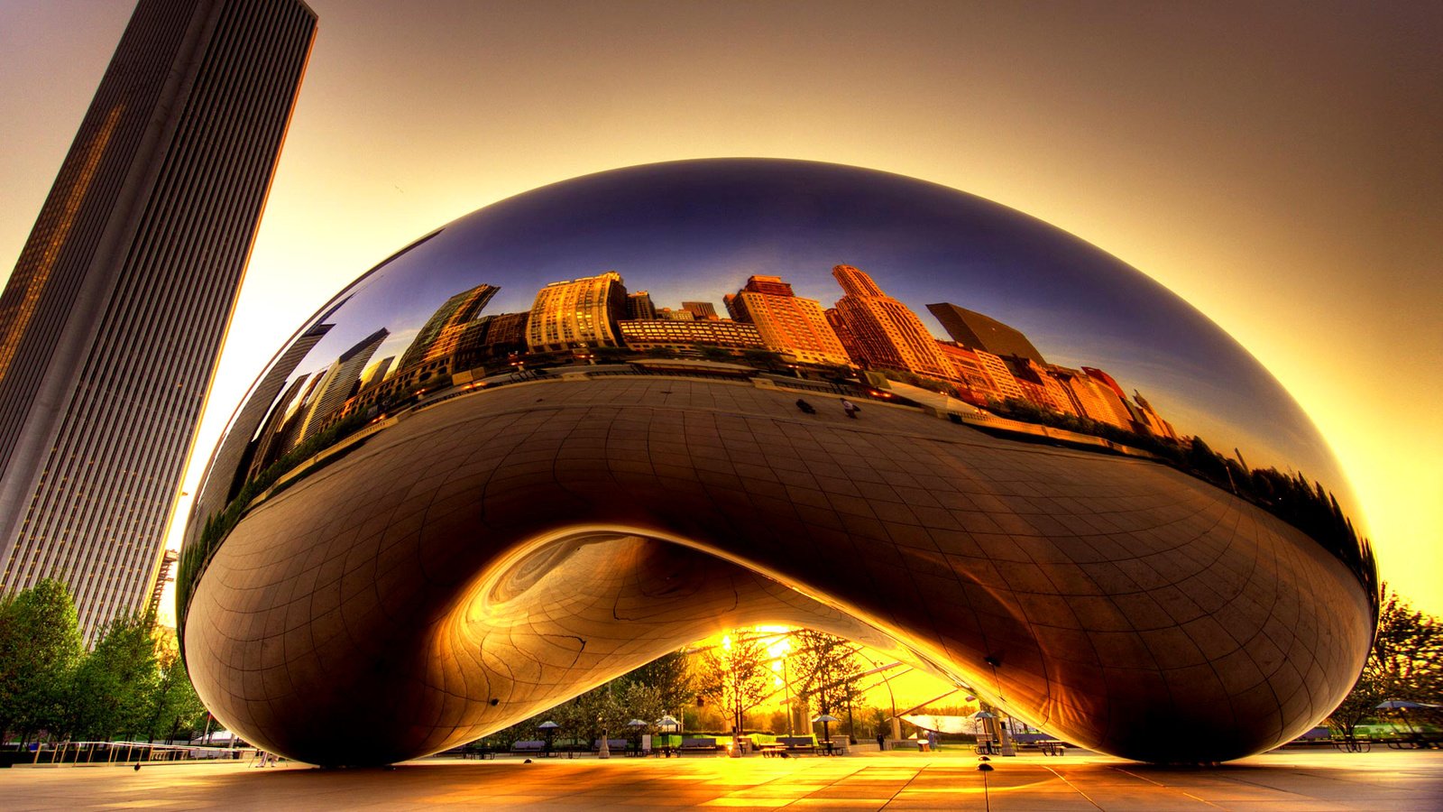 Обои сша, скульптура, чикаго, облачные врата, аниш капур, usa, sculpture, chicago, cloud gate, anish kapoor разрешение 1920x1080 Загрузить