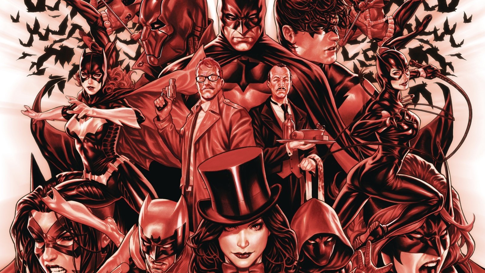 Обои бетмен, краcный, женщина-кошка, зарянка, batgirl, zatanna, detective comics, batman, red, catwoman, robin разрешение 1920x1440 Загрузить