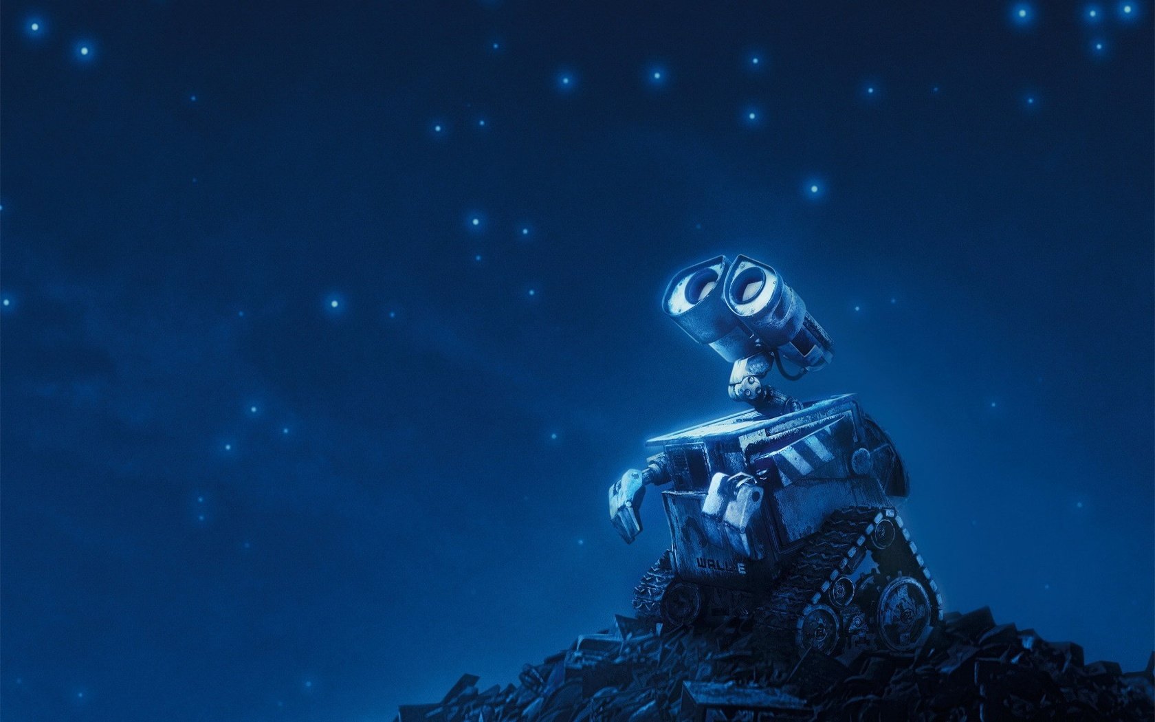 Обои синий, звезды, робот, валли, walle, blue, stars, robot, valley разрешение 1920x1200 Загрузить