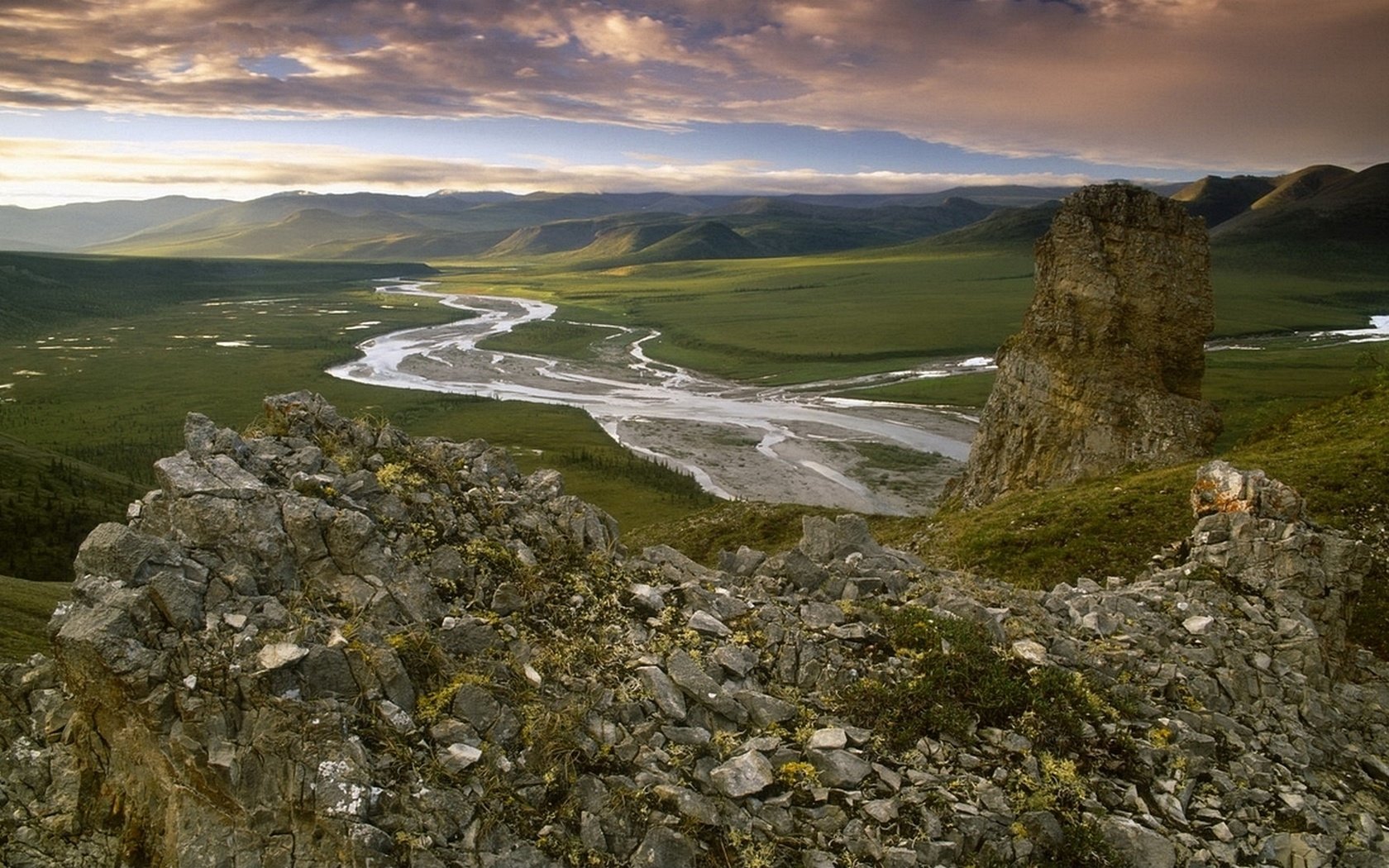 Обои скалы, канада, юкон, национальный парк клуэйн, kluane national park, muskeg creek tors, rocks, canada, yukon разрешение 1920x1080 Загрузить