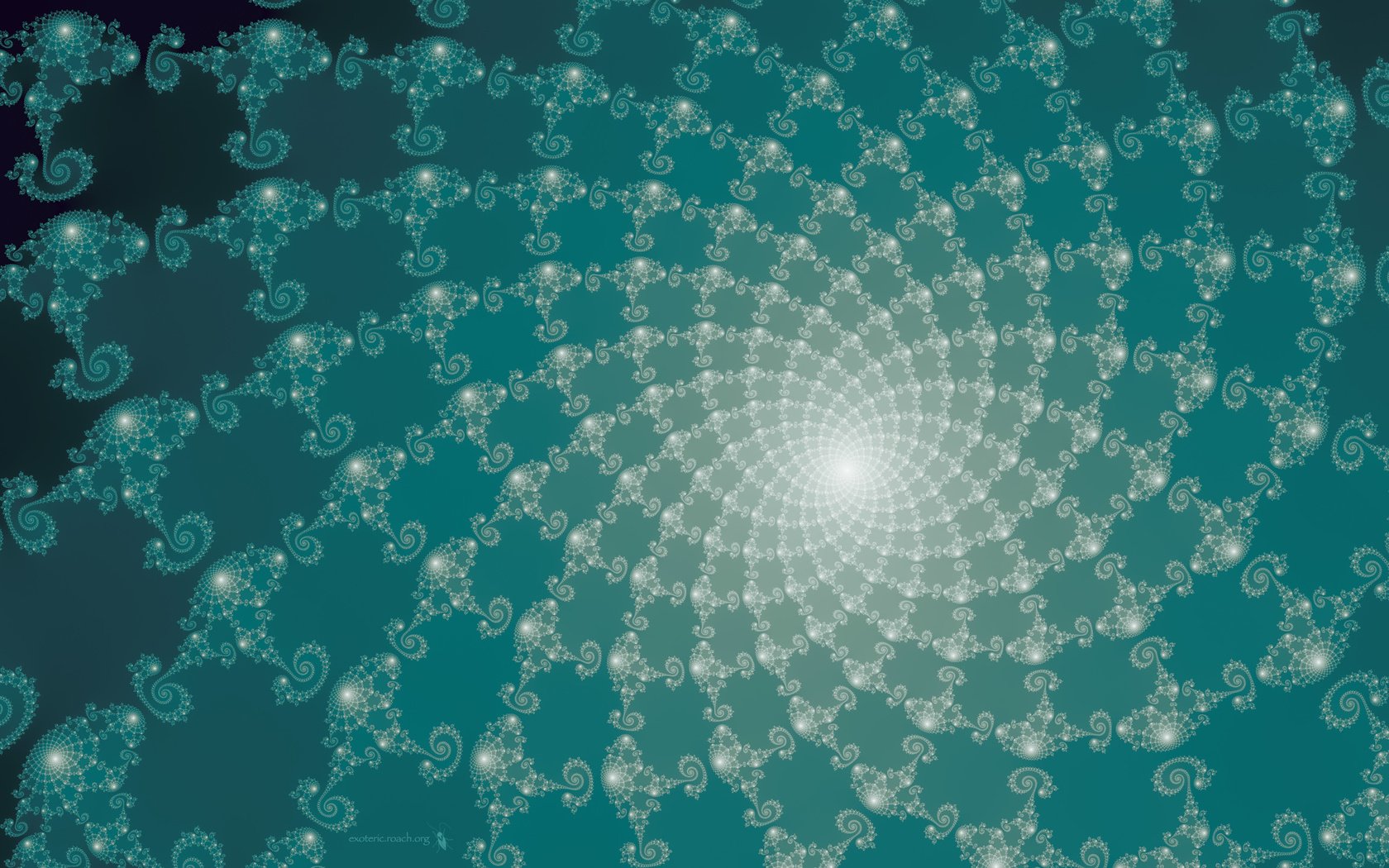 Обои фон, цвет, голубой, спираль, фрактал, background, color, blue, spiral, fractal разрешение 2560x1600 Загрузить