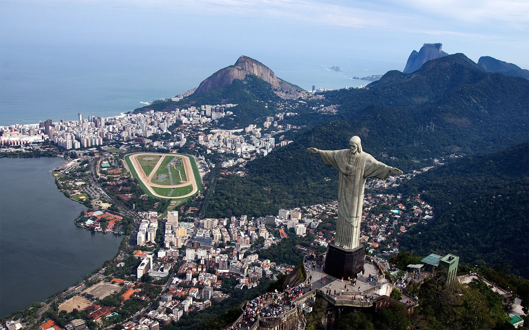Обои вид сверху, бразилия, рио-де-жанейро, the view from the top, brazil, rio de janeiro разрешение 1920x1200 Загрузить
