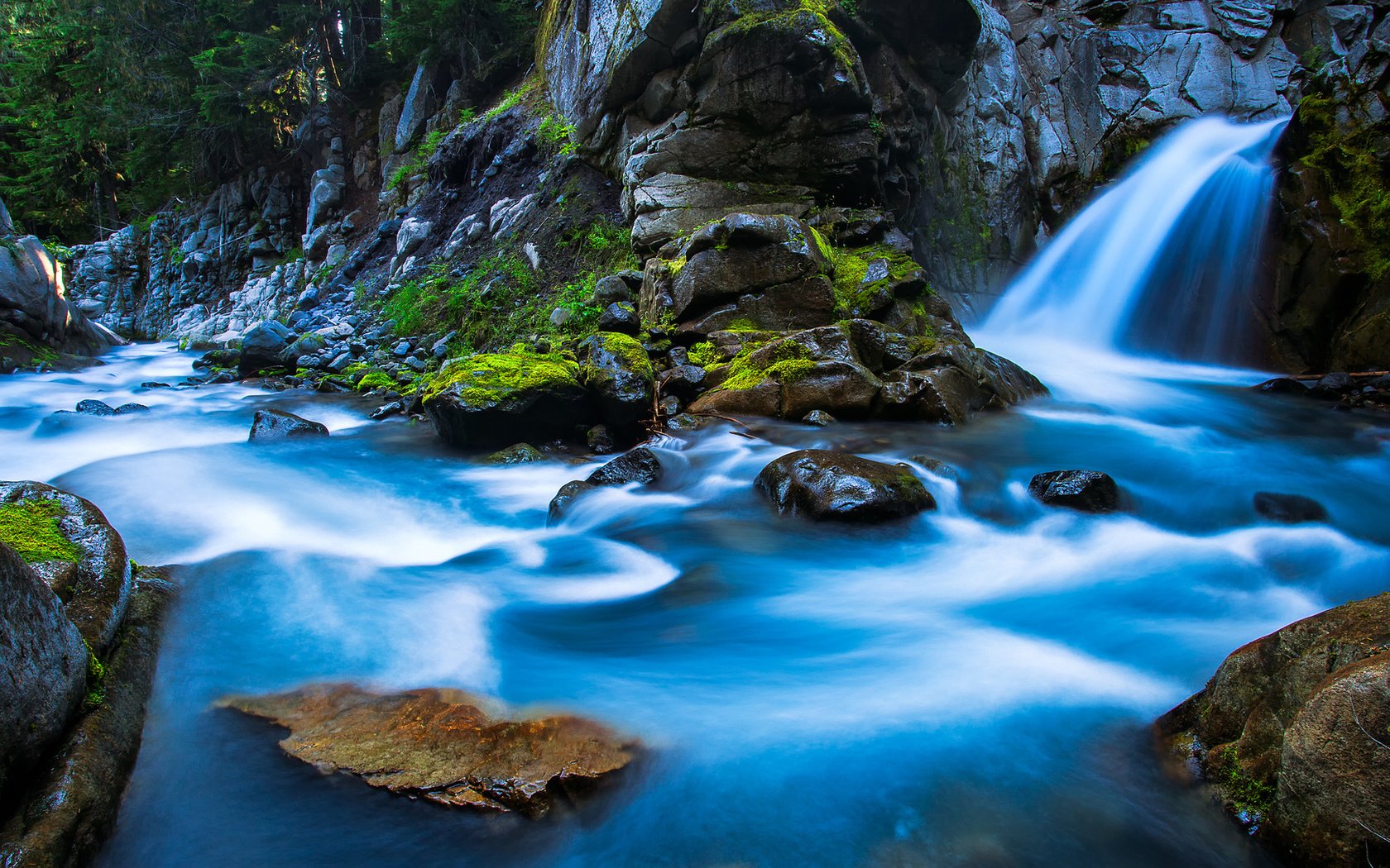 Обои река, пейзаж, водопад, вашингтон, rainier national park, river, landscape, waterfall, washington разрешение 1920x1080 Загрузить