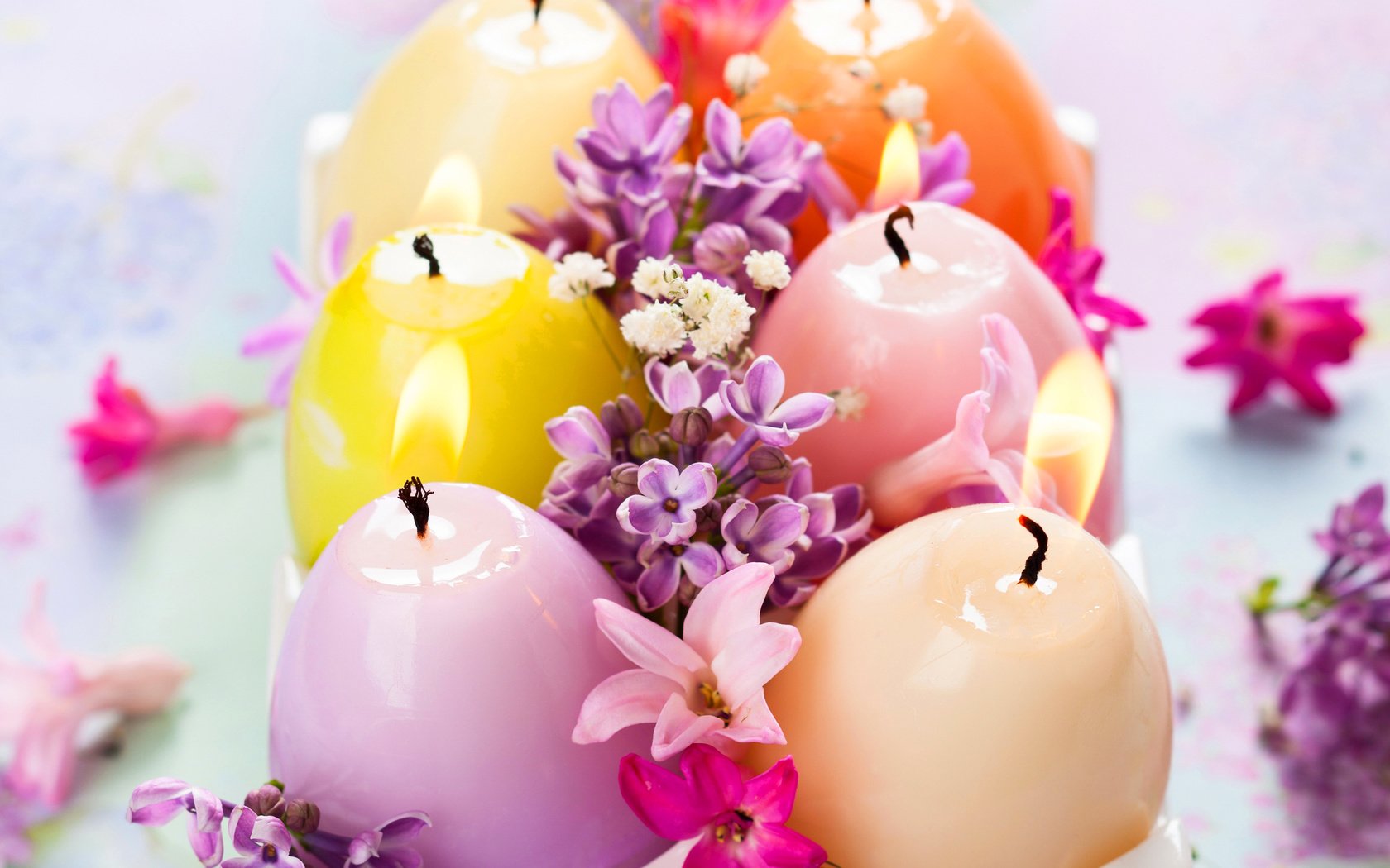 Обои свечи, сирень, сиреневая, cвечи, candles, lilac разрешение 3300x2467 Загрузить
