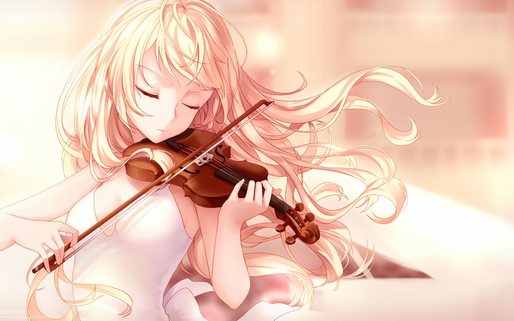 Обои арт, девушка, скрипка, аниме, волосы, art, girl, violin, anime, hair разрешение 1920x1080 Загрузить