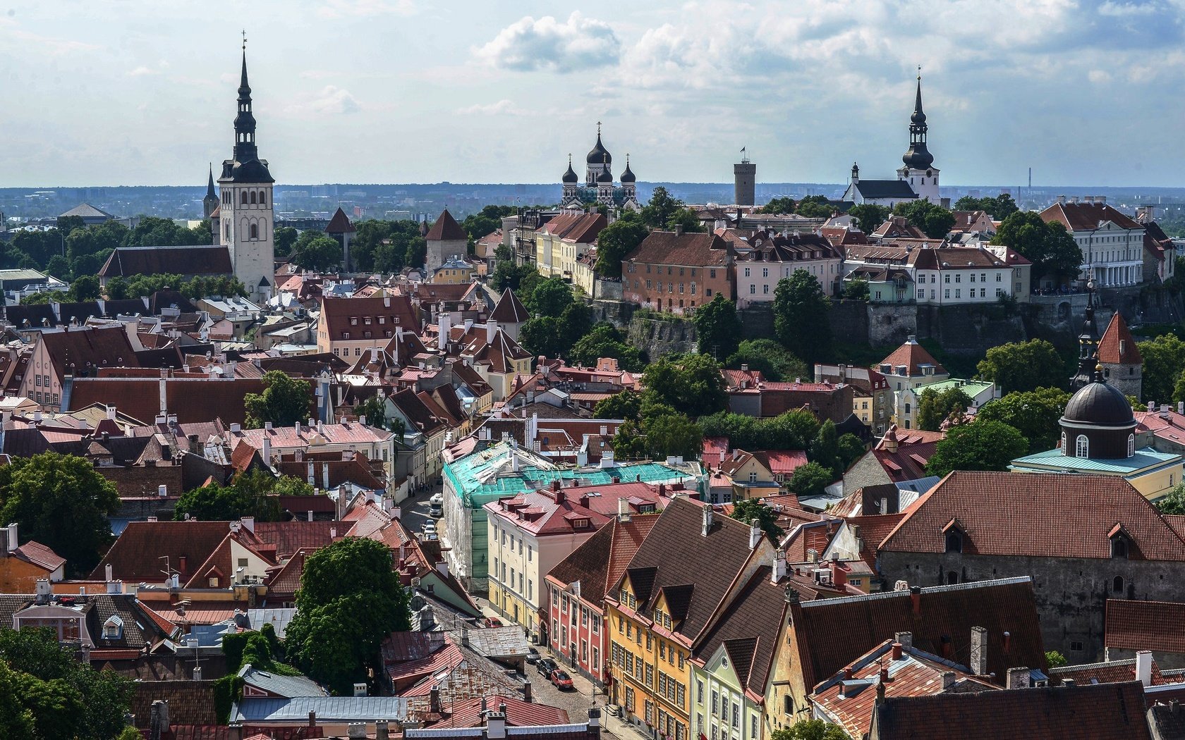 Обои город, эстония, таллин, the city, estonia, tallinn разрешение 2048x1255 Загрузить