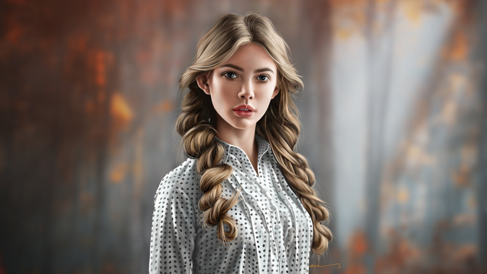 Обои арт, jinsung lim, by jinsung lim, стиль, braided hair, девушка, взгляд, красавица, лицо, локоны, красивая, art, style, girl, look, beauty, face, curls, beautiful разрешение 2112x1188 Загрузить