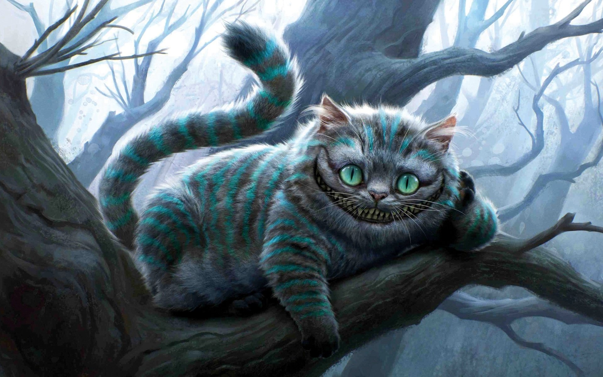 Обои улыбка, кот, алиса в стране чудес, smile, cat, alice in wonderland разрешение 2824x1699 Загрузить