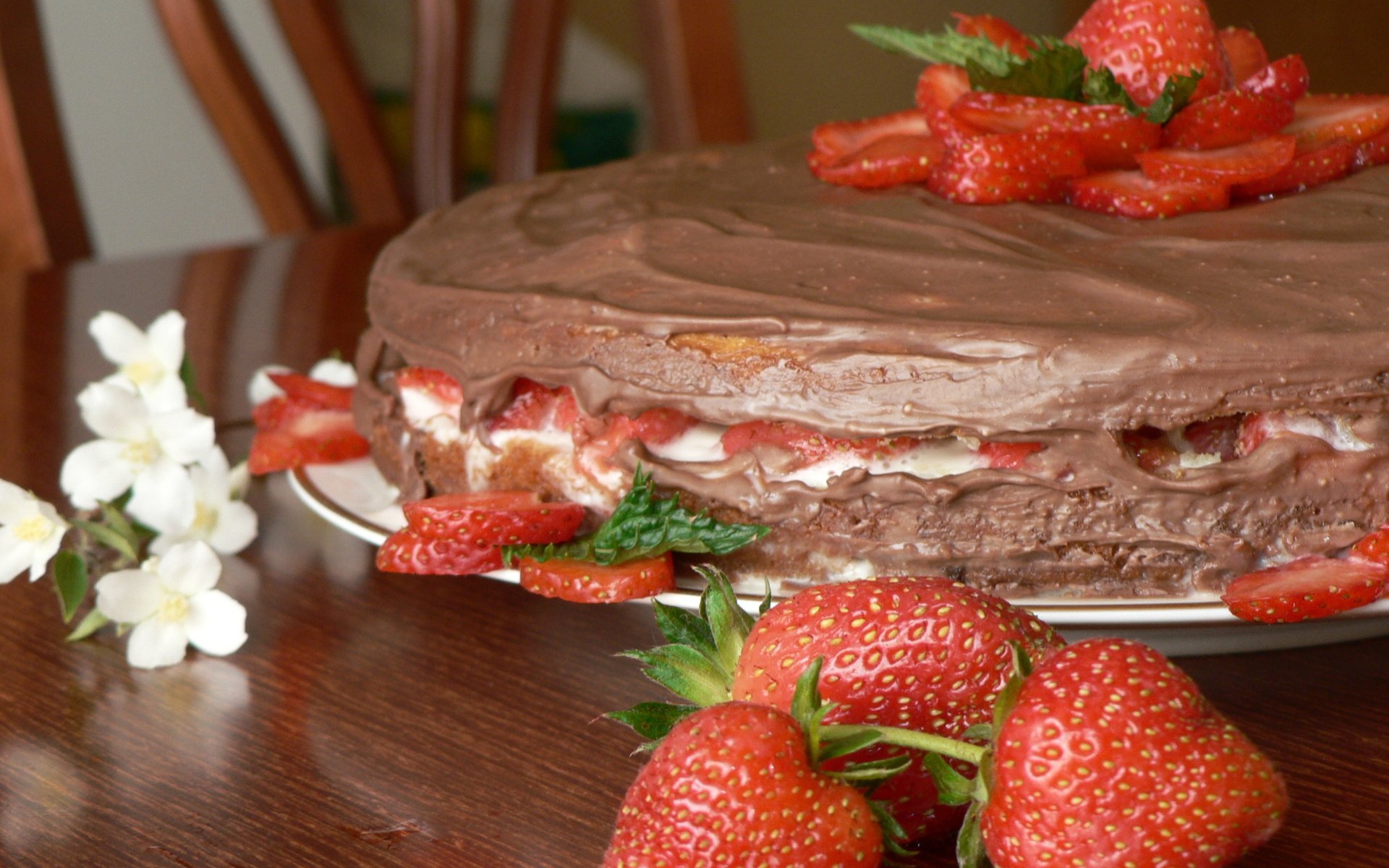 Обои еда, клубника, торт, food, strawberry, cake разрешение 2560x1920 Загрузить