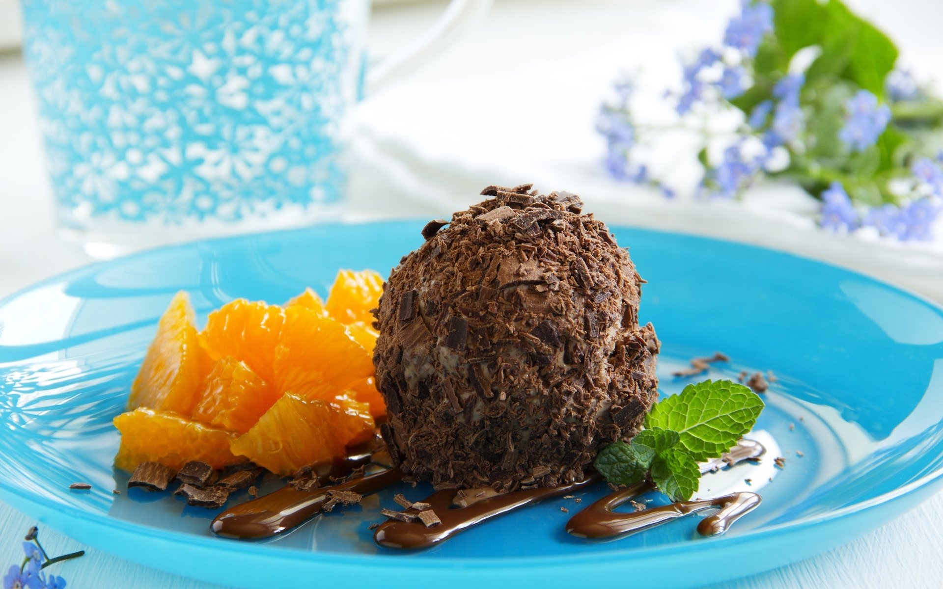 Обои мята, мороженое, апельсин, шоколад, сладкое, тарелка, mint, ice cream, orange, chocolate, sweet, plate разрешение 3600x2364 Загрузить