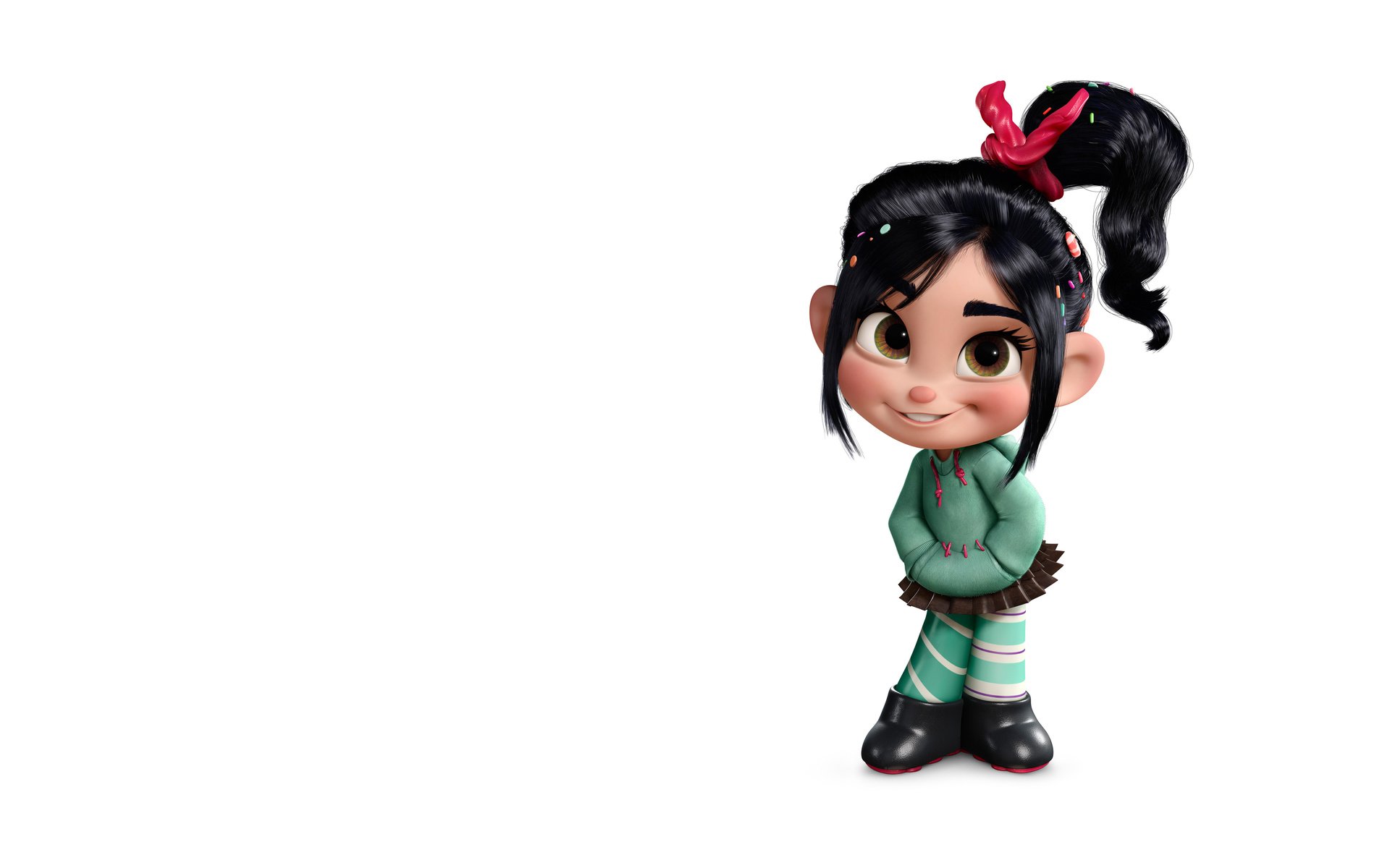 Обои мультфильм, девочка, белый фон, персонаж, vanellope von schweetz, aka meganfan, девочка. мультфильм, ральф, cartoon, girl, white background, character, girl. cartoon, ralph разрешение 5462x3072 Загрузить