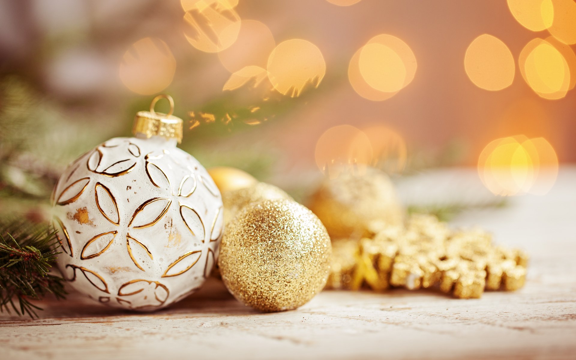 Обои новый год, снежинки, шарики, праздник, рождество, золото, декор, new year, snowflakes, balls, holiday, christmas, gold, decor разрешение 5500x3667 Загрузить
