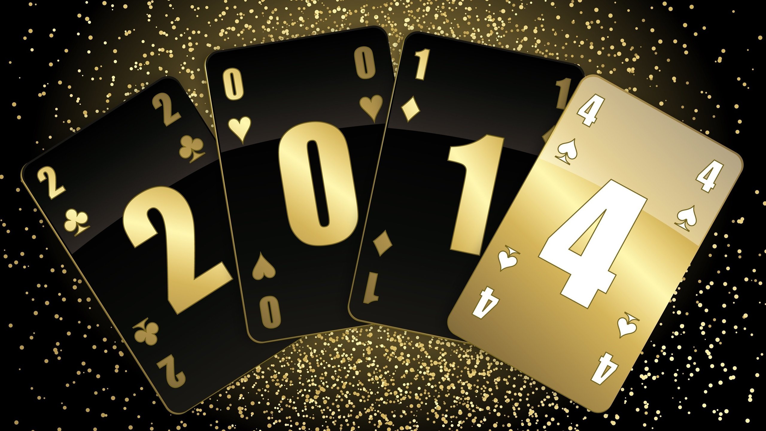 Обои новый год, фон, карты, масти, 2014 год, new year, background, card, suit, 2014 разрешение 2880x1800 Загрузить