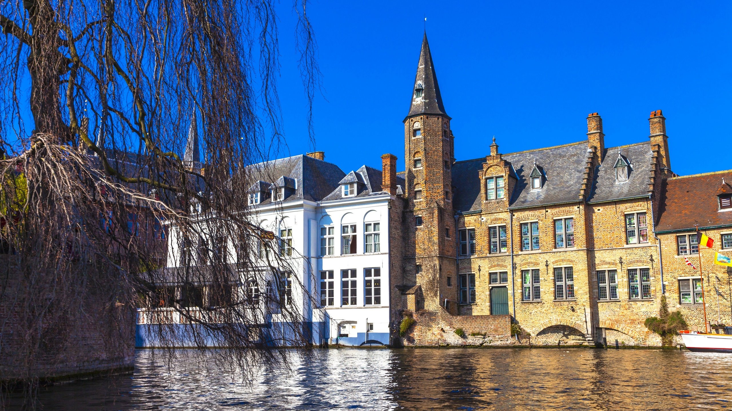 Обои дома, бельгия, брюгге, brugge, водный канал, home, belgium, bruges, water channel разрешение 2880x1920 Загрузить