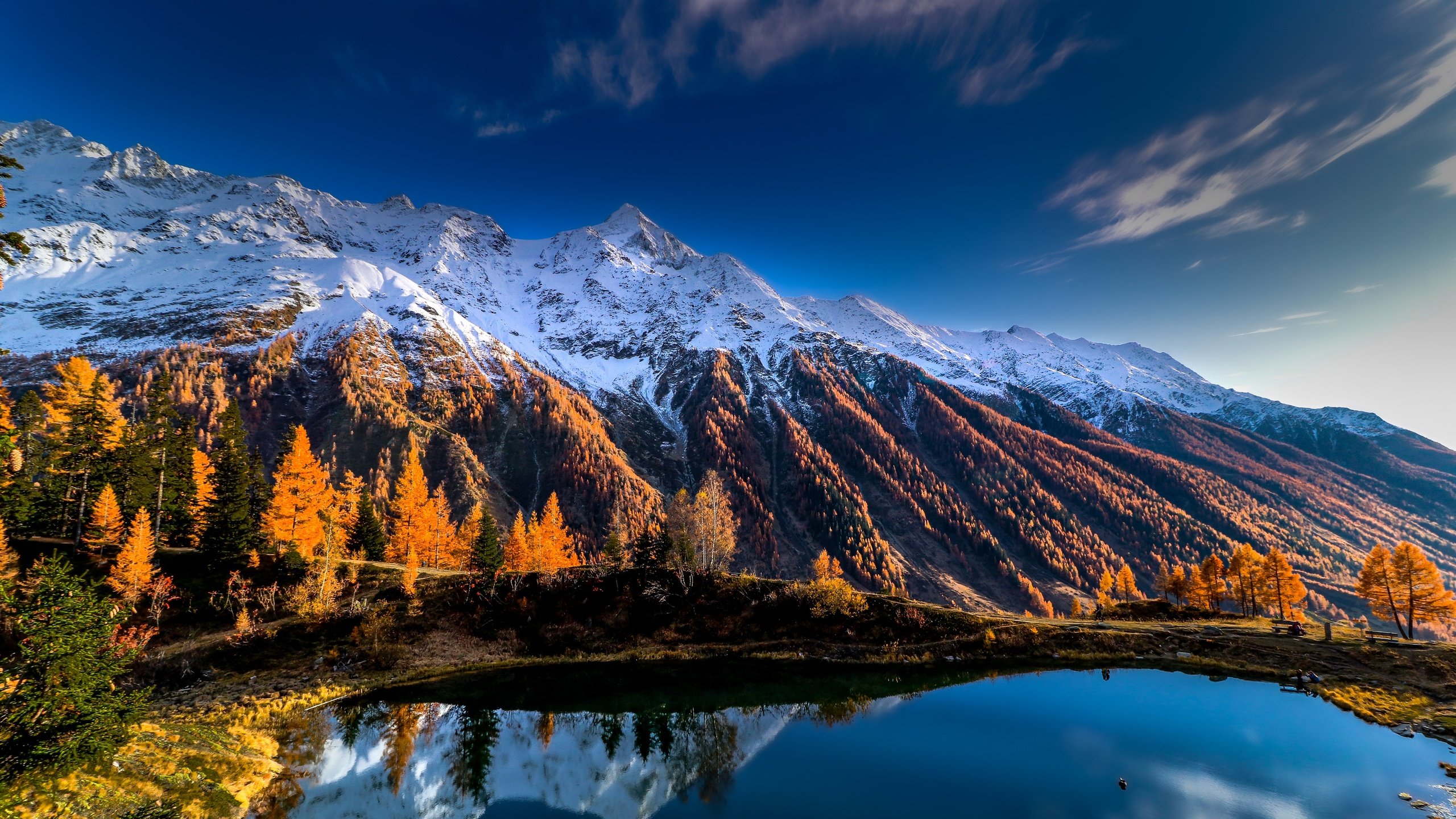 Обои озеро, горы, отражение, осень, швейцария, lake, mountains, reflection, autumn, switzerland разрешение 3887x2572 Загрузить