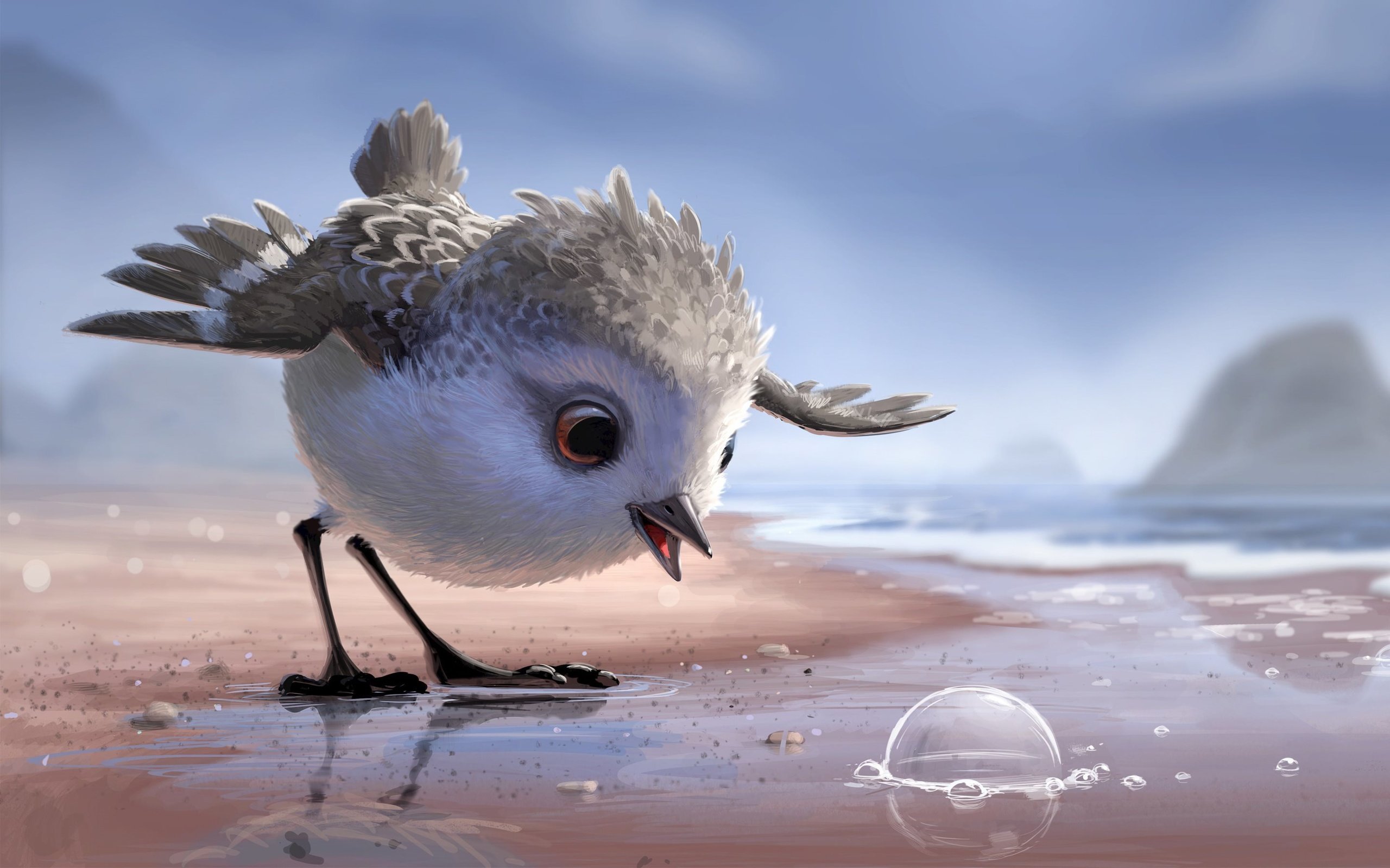 Обои мультфильм, клюв, перья, птичка, пиксар, дисней, cartoon, beak, feathers, bird, pixar, disney разрешение 2880x1800 Загрузить