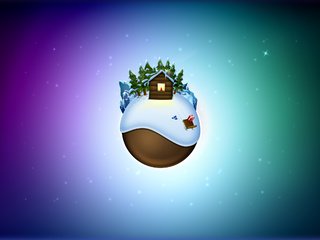 Обои зима, планета, дом, санки, winter, planet, house, sled разрешение 2560x1600 Загрузить