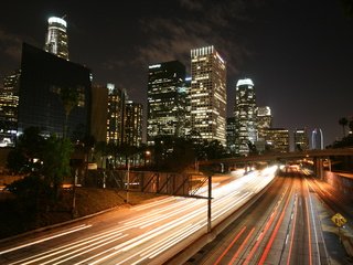 Обои ночь, здания, шоссе, night, building, highway разрешение 3888x2592 Загрузить