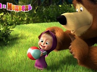 Обои маша и медведь, masha and the bear разрешение 1920x1080 Загрузить