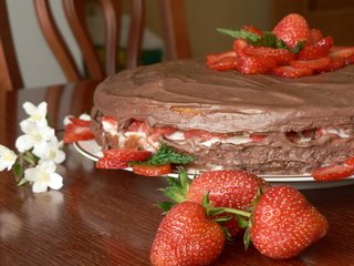 Обои еда, клубника, торт, food, strawberry, cake разрешение 2560x1920 Загрузить