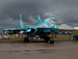 Обои maks, aviasalon, su34 разрешение 2808x1887 Загрузить