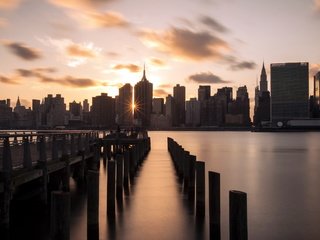 Обои пейзаж, город, сша, нью-йорк, landscape, the city, usa, new york разрешение 2560x1600 Загрузить