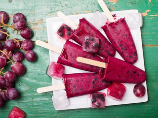 Обои виноград, мороженое, лёд, вкусно, grapes, ice cream, ice, delicious разрешение 3600x2700 Загрузить