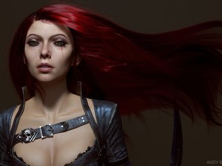 Обои арт, девушка, взгляд, лицо, красные волосы, katarina, лига легенд, art, girl, look, face, red hair, league of legends разрешение 1920x1229 Загрузить