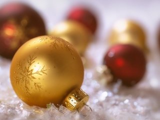 Обои новый год, шары, рождество, елочные игрушки, new year, balls, christmas, christmas decorations разрешение 2880x1800 Загрузить