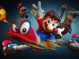 Обои плакат, супер марио, видео игра, super mario odyssey, poster, super mario, video game разрешение 3840x2400 Загрузить