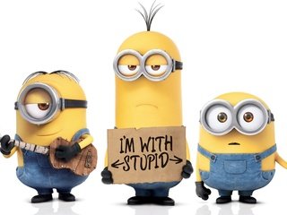 Обои мультфильм, миньоны, cartoon, minions разрешение 3840x2160 Загрузить