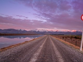 Обои дорога, природа, знак, road, nature, sign разрешение 3840x2160 Загрузить