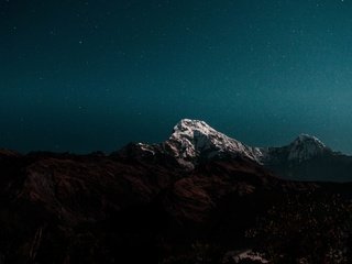 Обои небо, ночь, горы, скалы, природа, звезды, the sky, night, mountains, rocks, nature, stars разрешение 5581x3721 Загрузить