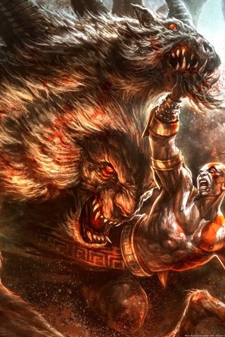 Обои god of war 3, кратос, animal gods, kratos разрешение 2560x1600 Загрузить