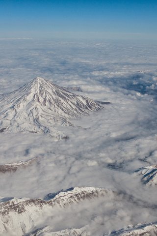 Обои облака, горы, снег, clouds, mountains, snow разрешение 1920x1280 Загрузить