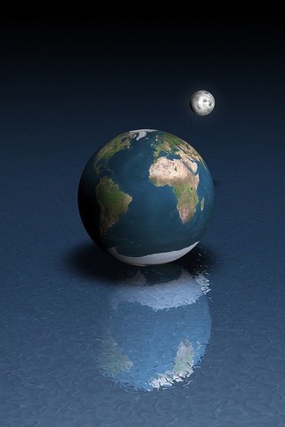 Обои вода, земля, луна, water, earth, the moon разрешение 1920x1200 Загрузить