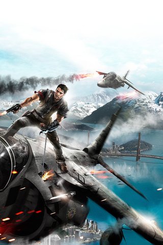 Обои game wallpaper, в прыжке, just cause 2, огненная, jump, fire разрешение 2560x1600 Загрузить