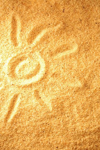 Обои рисунок, солнце, песок, figure, the sun, sand разрешение 1920x1200 Загрузить