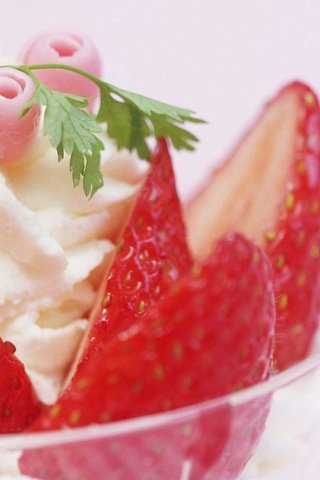 Обои клубника, сливки, десерт, strawberry, cream, dessert разрешение 1920x1200 Загрузить